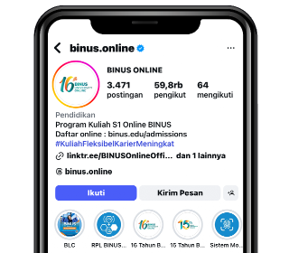 Follow BINUS Online Computer Science on Instagram for further inquiries and the latest updates, and reach out to us by