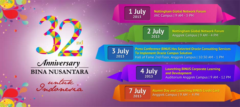 32nd Anniversary BINA NUSANTARA