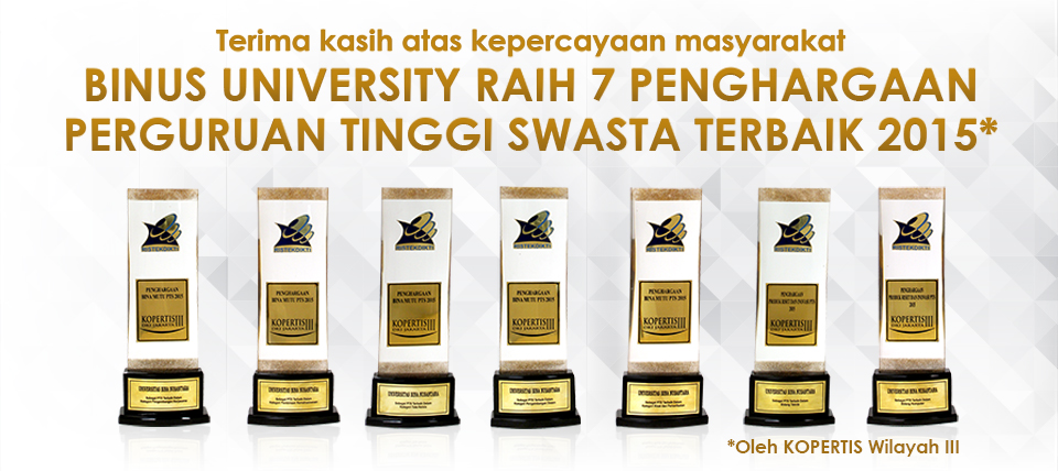 BINUS UNIVERSITY HASILKAN PENGHARGAAN PTS TERBAIK 2015