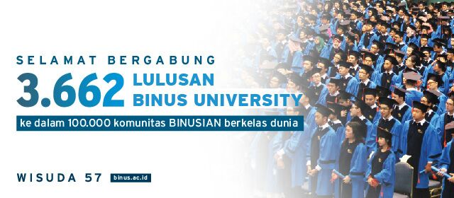 3.662 LULUSAN BINUS UNIVERSITY SIAP BERKARYA MEMAJUKAN BANGSA