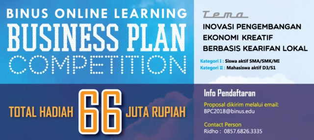 BINUS ONLINE LEARNING BUSINESS PLAN COMPETITION