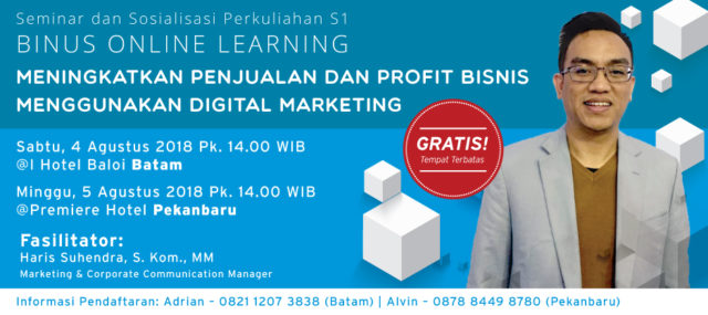 SEMINAR & INFOSESSION BINUS Online Learning Riau