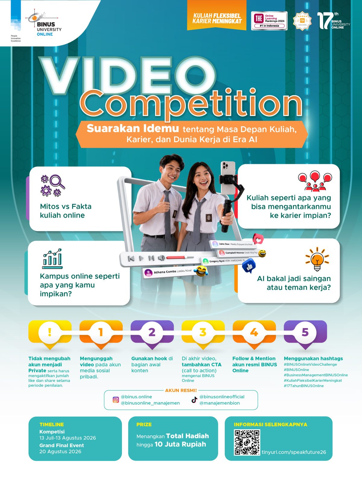 Speak Your Future: Saatnya Suara dan Ide Kreatifmu Menginspirasi Masa Depan Bersama BINUS ONLINE