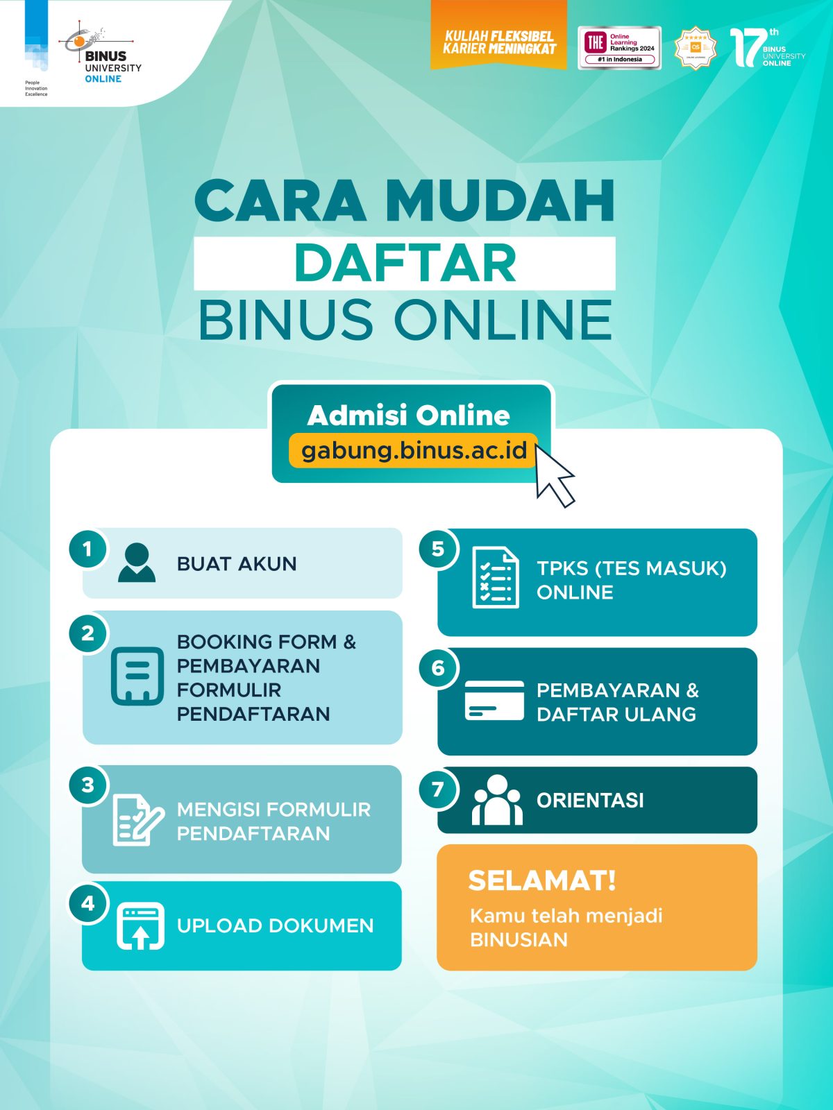 Cara Mudah Daftar BINUS Online